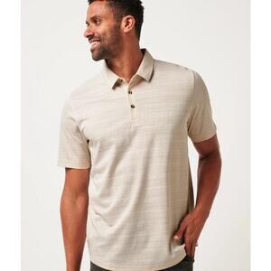 Travis Mathew West End Polo Tan Italian Sand Medium NWOT